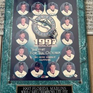 1997 Florida Marlins Wild Card Champions Plaque